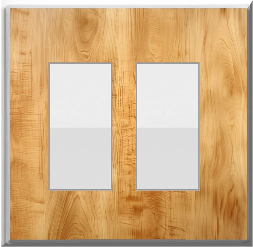 Oak wood design on a Glow Covers Home Decor Night Light Wall Plate - Delight in the Light and See in the Dark