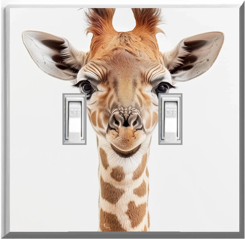 Baby Giraffe - Glow Covers Home Decor Night Light Wall Plate - Delight in the Light and See in the Dark