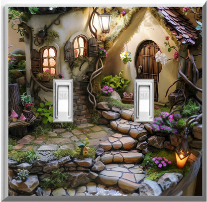 Charming Fairy House - Glow Covers Home Decor Night Light Wall Plate - Delight in the Light and See in the Dark