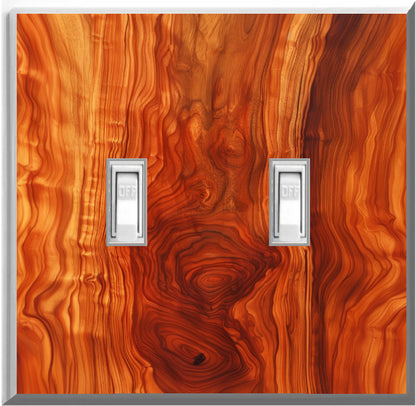 Cherry Wood - Glow Covers Home Decor Night Light Wall Plate - Delight in the Light and See in the Dark