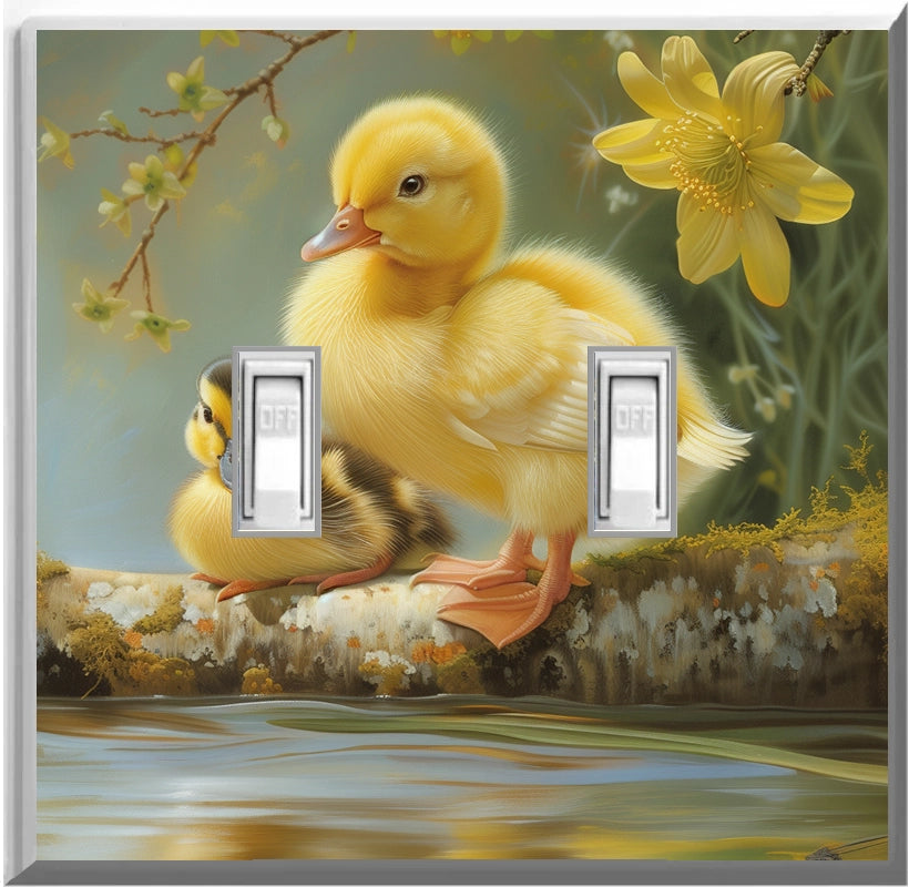 Chick and Duckling - Glow Covers Home Decor Night Light Wall Plate - Delight in the Light and See in the Dark