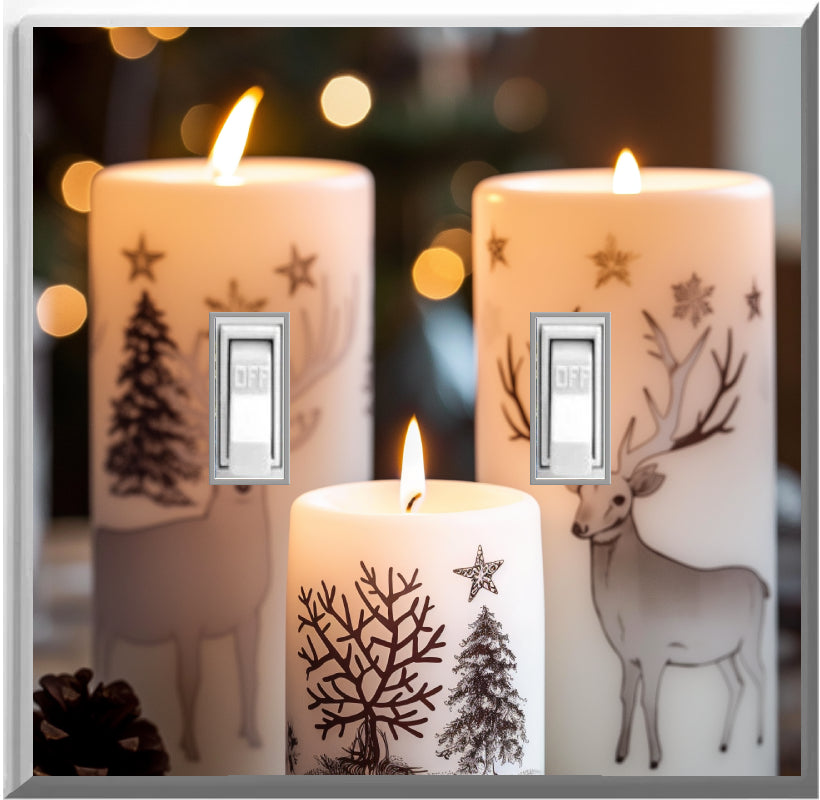 Bougies de Noël - Plaque murale pour veilleuse de décoration d'intérieur Glow Covers - Profitez de la lumière et voyez dans le noir