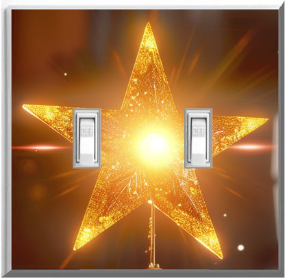 Christmas Tree Star Ornament - Glow Covers Home Decor Night Light Wall Plate - Delight in the Light and See in the Dark