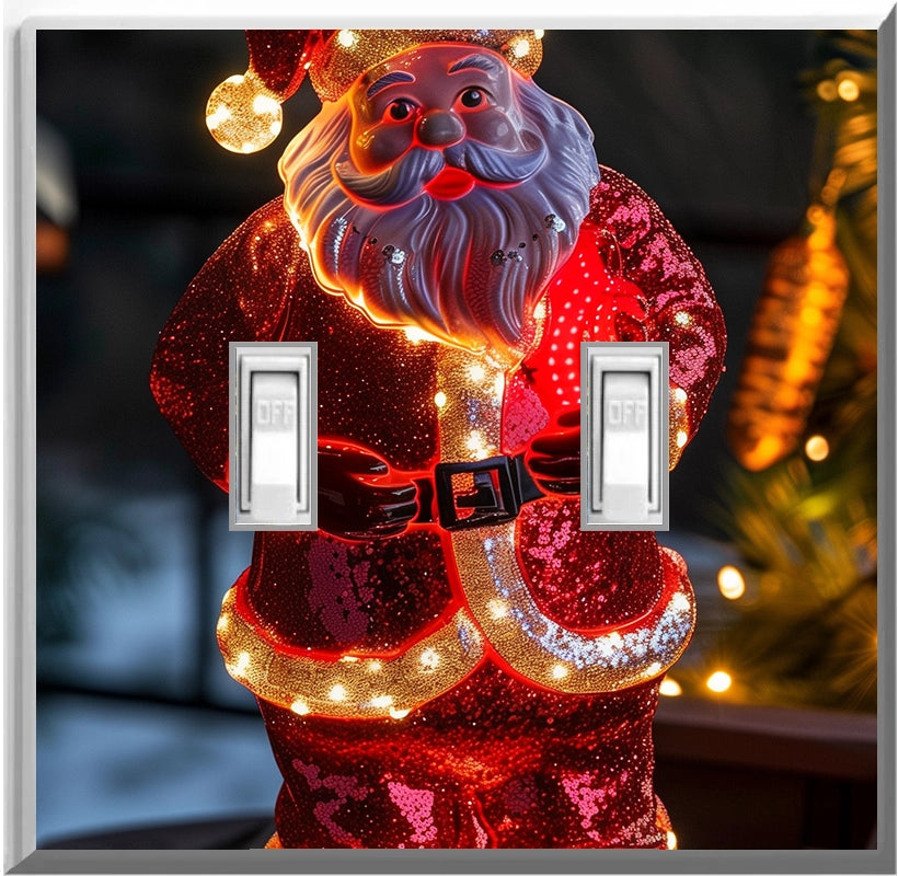 Electric LED Santa Claus - Glow Covers Home Decor Night Light Wall Plate - Delight in the Light and See in the Dark