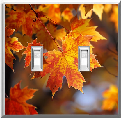 Feuilles d'automne - Plaque murale lumineuse décorative pour la maison Glow Covers - Profitez de la lumière et voyez dans le noir