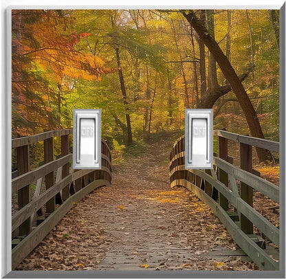 Escena de otoño: placa de pared con luz nocturna para decoración del hogar con cubiertas luminosas: deléitese con la luz y vea en la oscuridad