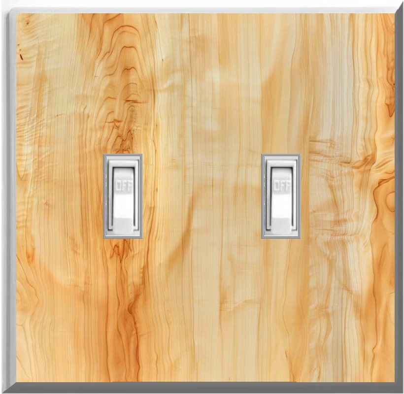 Maple wood design on a Glow Covers Home Decor Night Light Wall Plate - Delight in the Light and See in the Dark