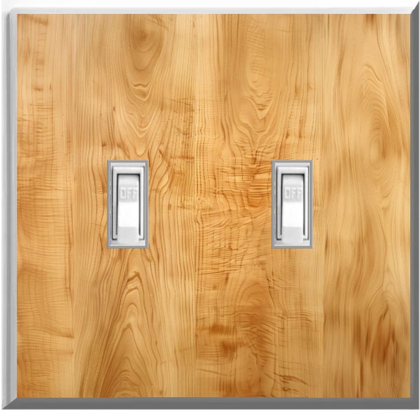 Oak wood design on a Glow Covers Home Decor Night Light Wall Plate - Delight in the Light and See in the Dark