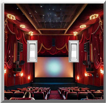 Movie Theater - Glow Covers Home Decor Night Light Wall Plate - Delight in the Light and See in the Dark