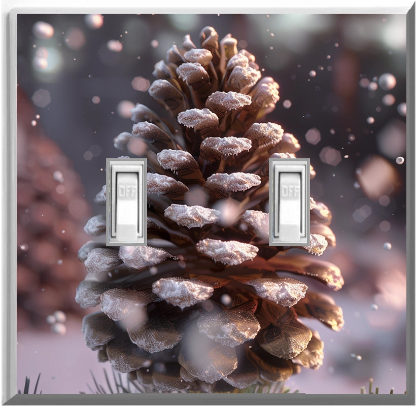 Pinecone Design on a Glow Covers Home Decor Night Light Wall Plate - Delight in the Light and See in the Dark