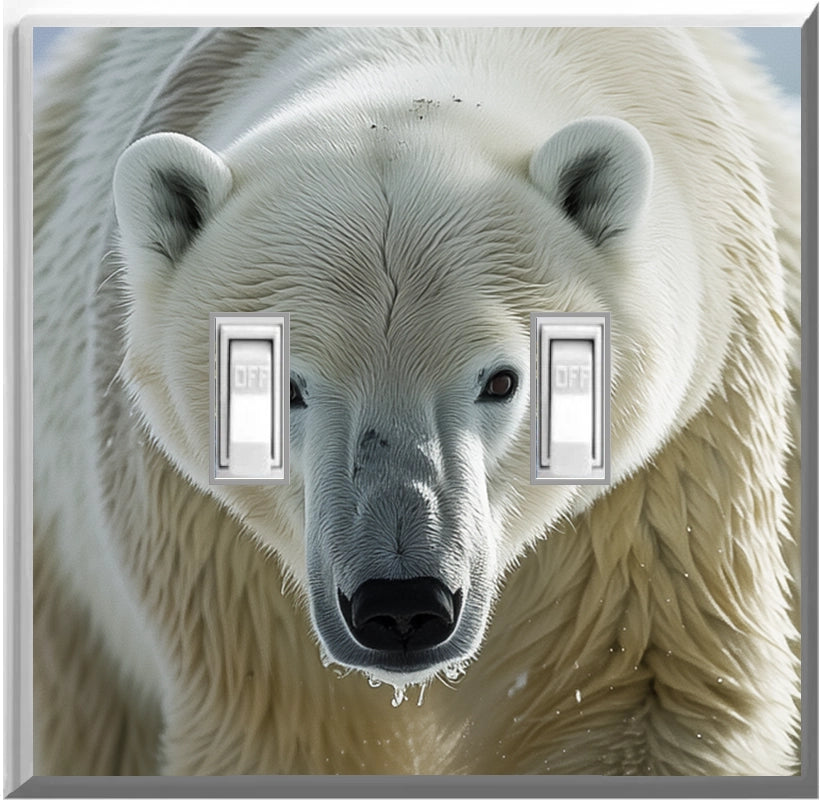 Polar Bear Design on a Glow Covers Home Decor Night Light Wall Plate - Delight in the Light and See in the Dark