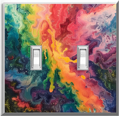 Placa de pared con luz nocturna para decoración del hogar con diseño de Rainbow Rock: deléitese con la luz y vea en la oscuridad