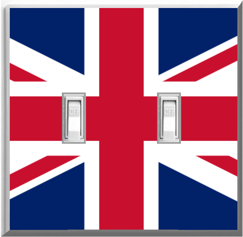 United Kingdom UK Flag Design on a Glow Covers Home Decor Night Light Wall Plate - Delight in the Light and See in the Dark (Copy)