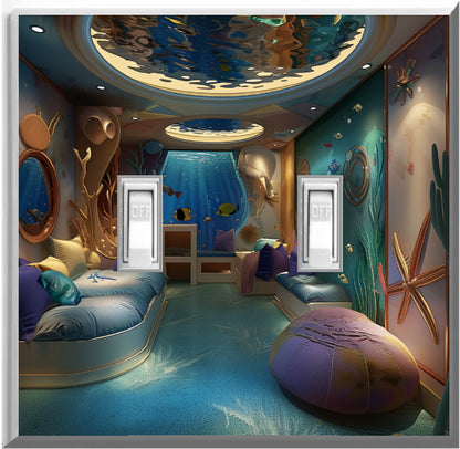 Under the Sea - Glow Covers Home Decor Night Light Wall Plate - Delight in the Light and See in the Dark