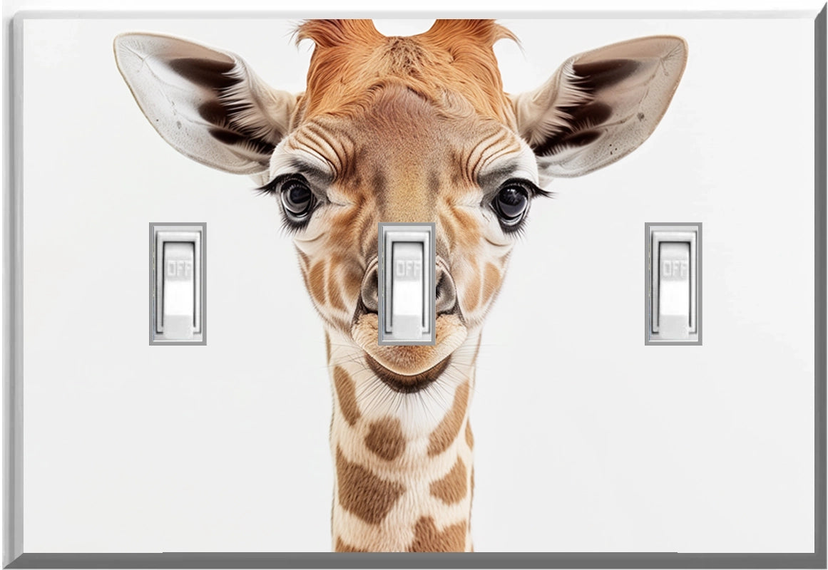 Baby Giraffe - Glow Covers Home Decor Night Light Wall Plate - Delight in the Light and See in the Dark