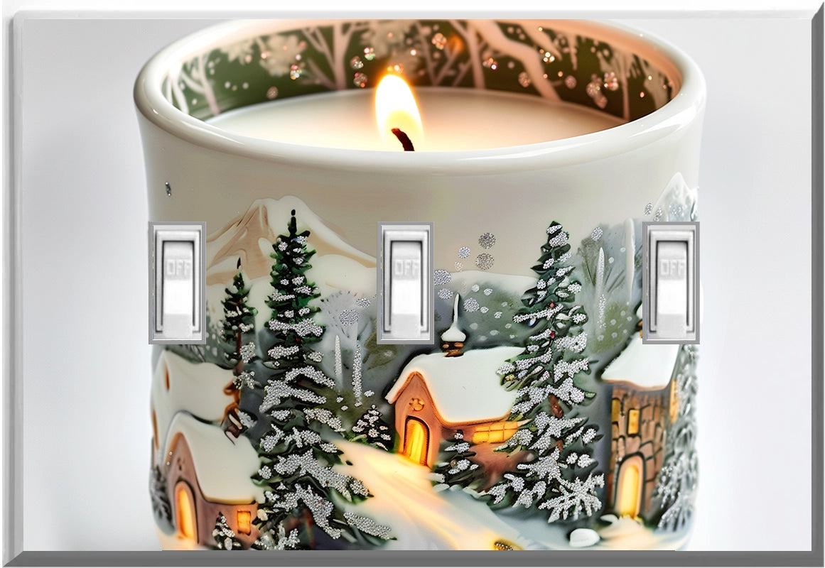 Candle Design on a Glow Covers Home Decor Night Light Wall Plate - Delight in the Light and See in the Dark