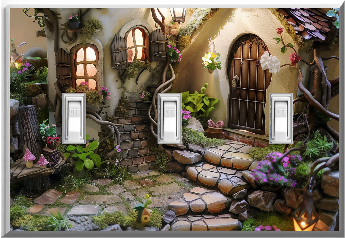 Charming Fairy House - Glow Covers Home Decor Night Light Wall Plate - Delight in the Light and See in the Dark