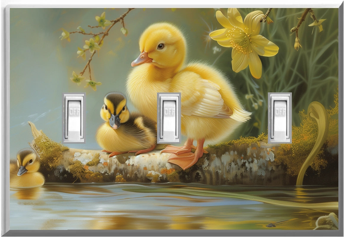 Chick and Duckling - Glow Covers Home Decor Night Light Wall Plate - Delight in the Light and See in the Dark