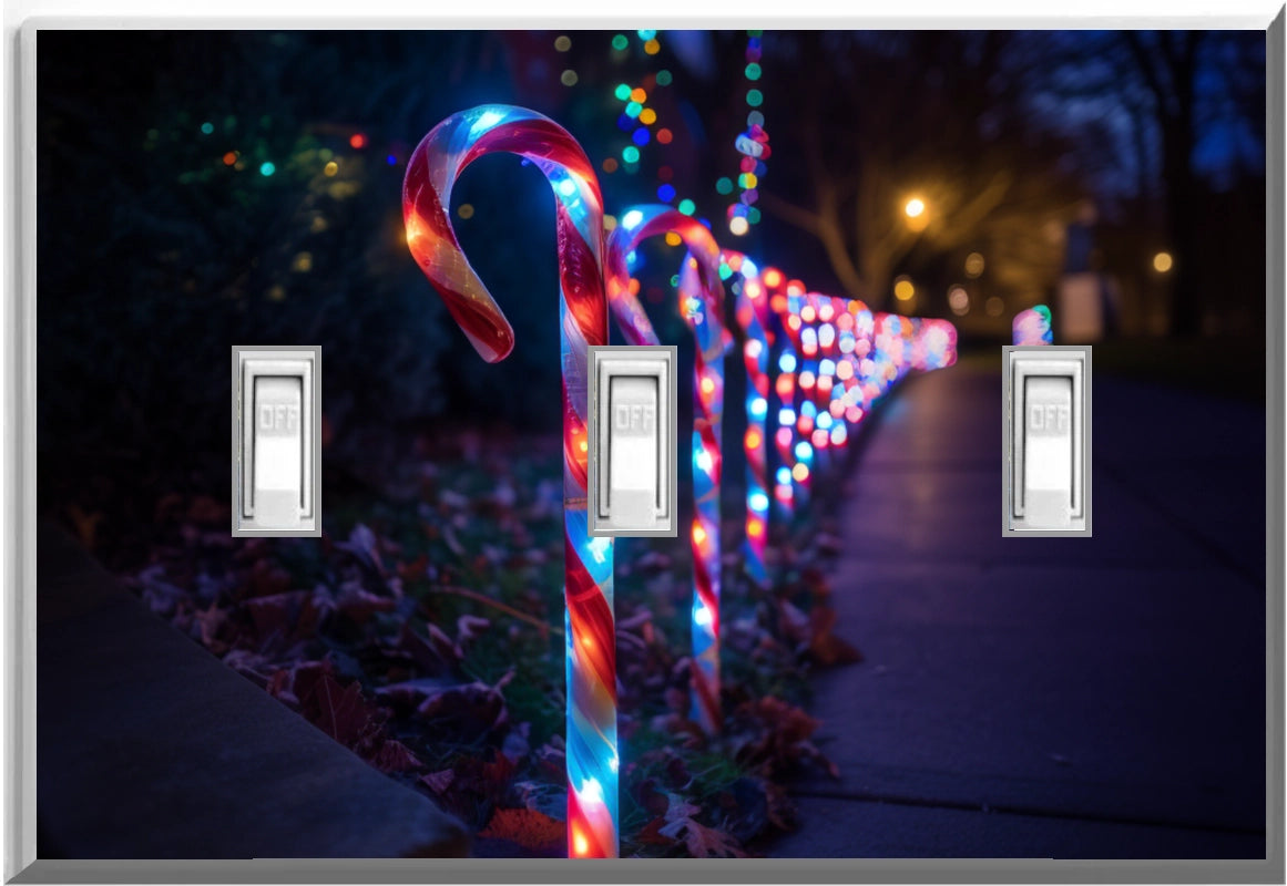 Canne à sucre électrique à LED - Plaque murale lumineuse décorative pour la maison - Profitez de la lumière et voyez dans le noir