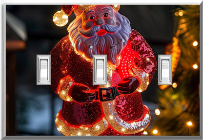 Electric LED Santa Claus - Glow Covers Home Decor Night Light Wall Plate - Delight in the Light and See in the Dark