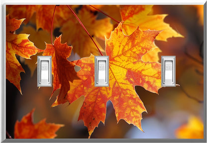 Feuilles d'automne - Plaque murale lumineuse décorative pour la maison Glow Covers - Profitez de la lumière et voyez dans le noir