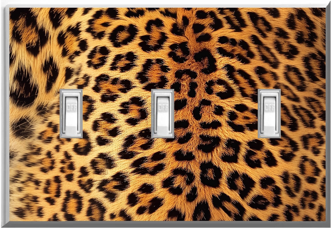 Placa de luz de noche para pared con estampado de leopardo que brilla en la oscuridad para decoración del hogar. Deléitese con la luz y vea en la oscuridad