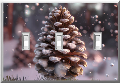 Pinecone Design on a Glow Covers Home Decor Night Light Wall Plate - Delight in the Light and See in the Dark