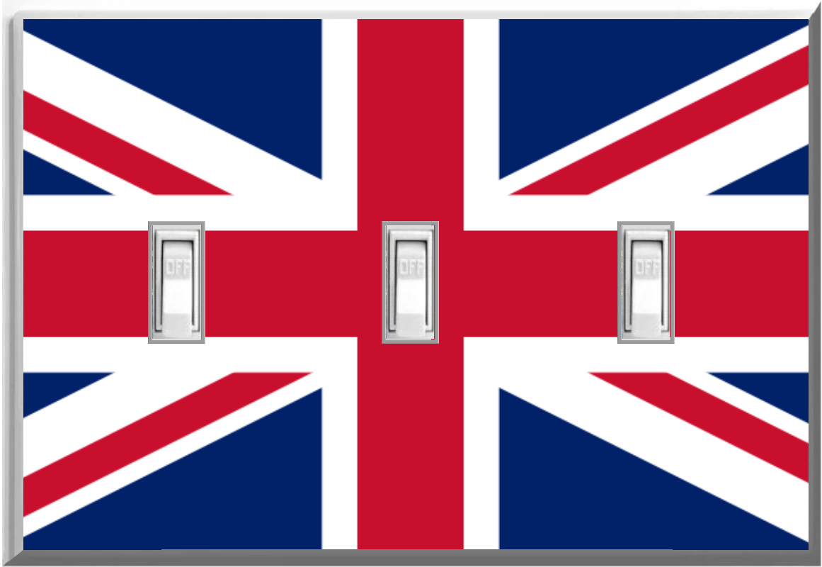 United Kingdom UK Flag Design on a Glow Covers Home Decor Night Light Wall Plate - Delight in the Light and See in the Dark (Copy)