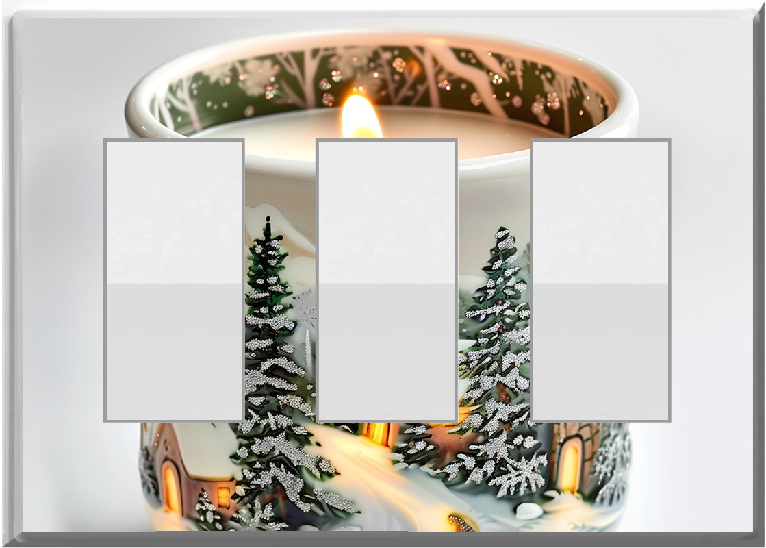 Candle Design on a Glow Covers Home Decor Night Light Wall Plate - Delight in the Light and See in the Dark