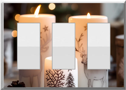 Bougies de Noël - Plaque murale pour veilleuse de décoration d'intérieur Glow Covers - Profitez de la lumière et voyez dans le noir