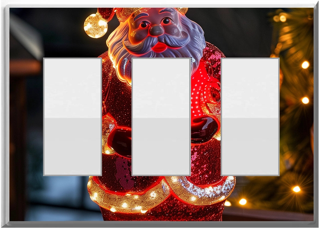 Electric LED Santa Claus - Glow Covers Home Decor Night Light Wall Plate - Delight in the Light and See in the Dark