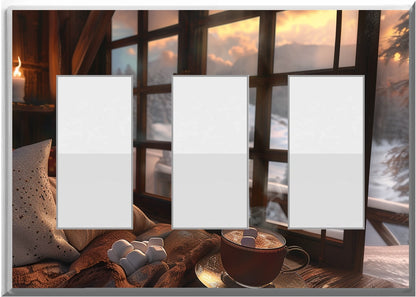 Hot Chocolate in a Cozy Cabin - Glow Covers Home Decor Night Light Wall Plate - Delight in the Light and See in the Dark