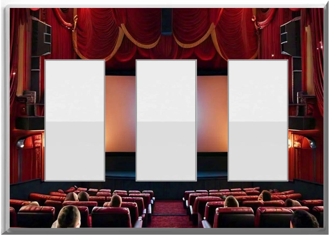 Movie Theater - Glow Covers Home Decor Night Light Wall Plate - Delight in the Light and See in the Dark