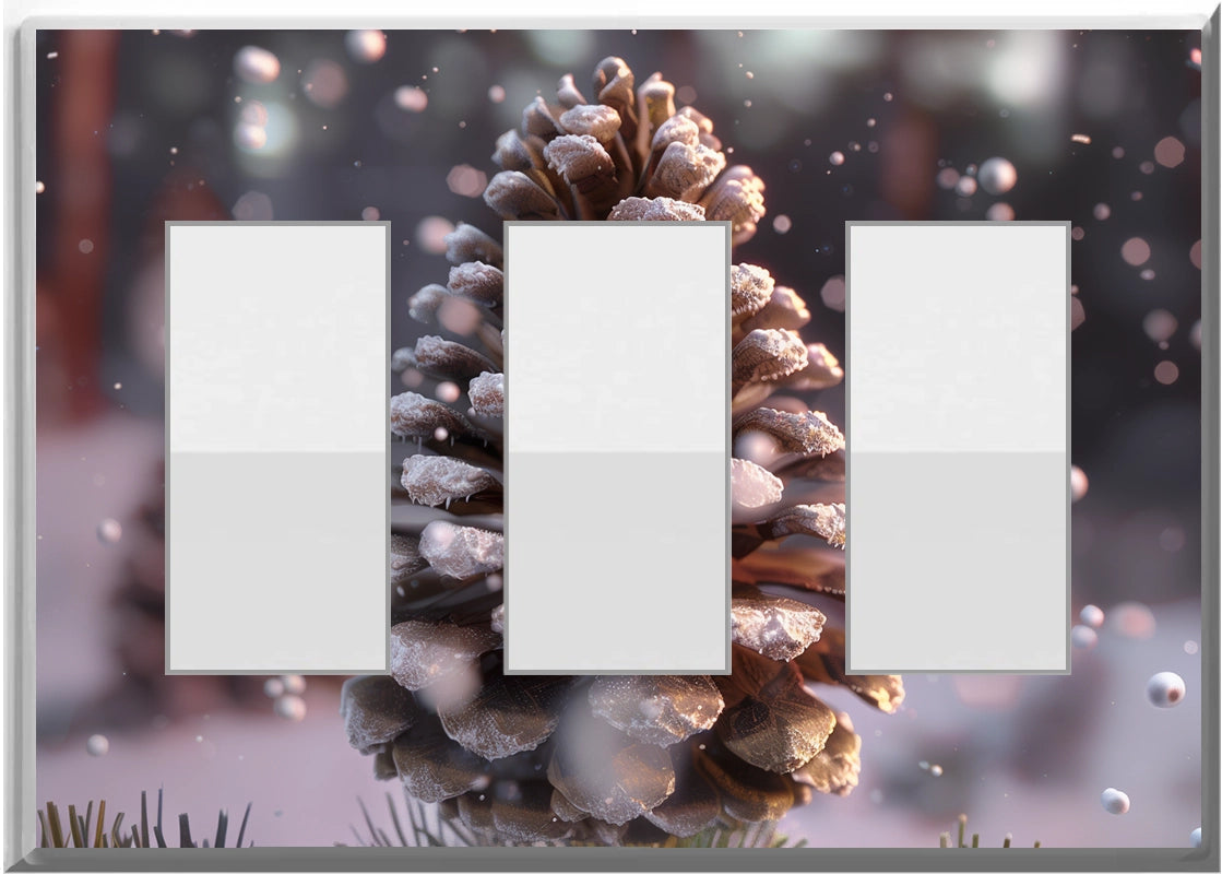 Pinecone Design on a Glow Covers Home Decor Night Light Wall Plate - Delight in the Light and See in the Dark