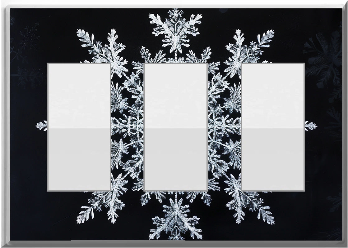 Snowflake - Glow Covers Home Decor Night Light Wall Plate - Delight in the Light and See in the Dark