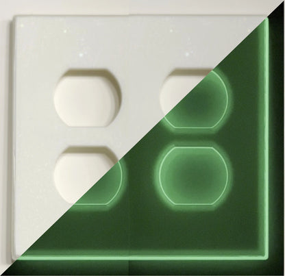 Bookshelf - Glow Covers Home Decor Night Light Wall Plate - Delight in the Light and See in the Dark