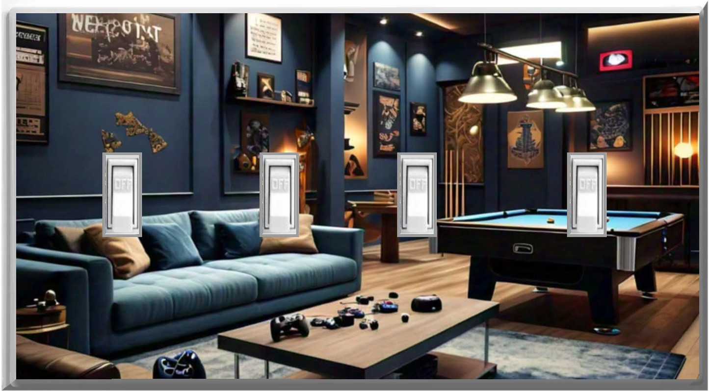 Game Room - Glow Covers Home Decor Night Light Wall Plate - Delight in the Light and See in the Dark