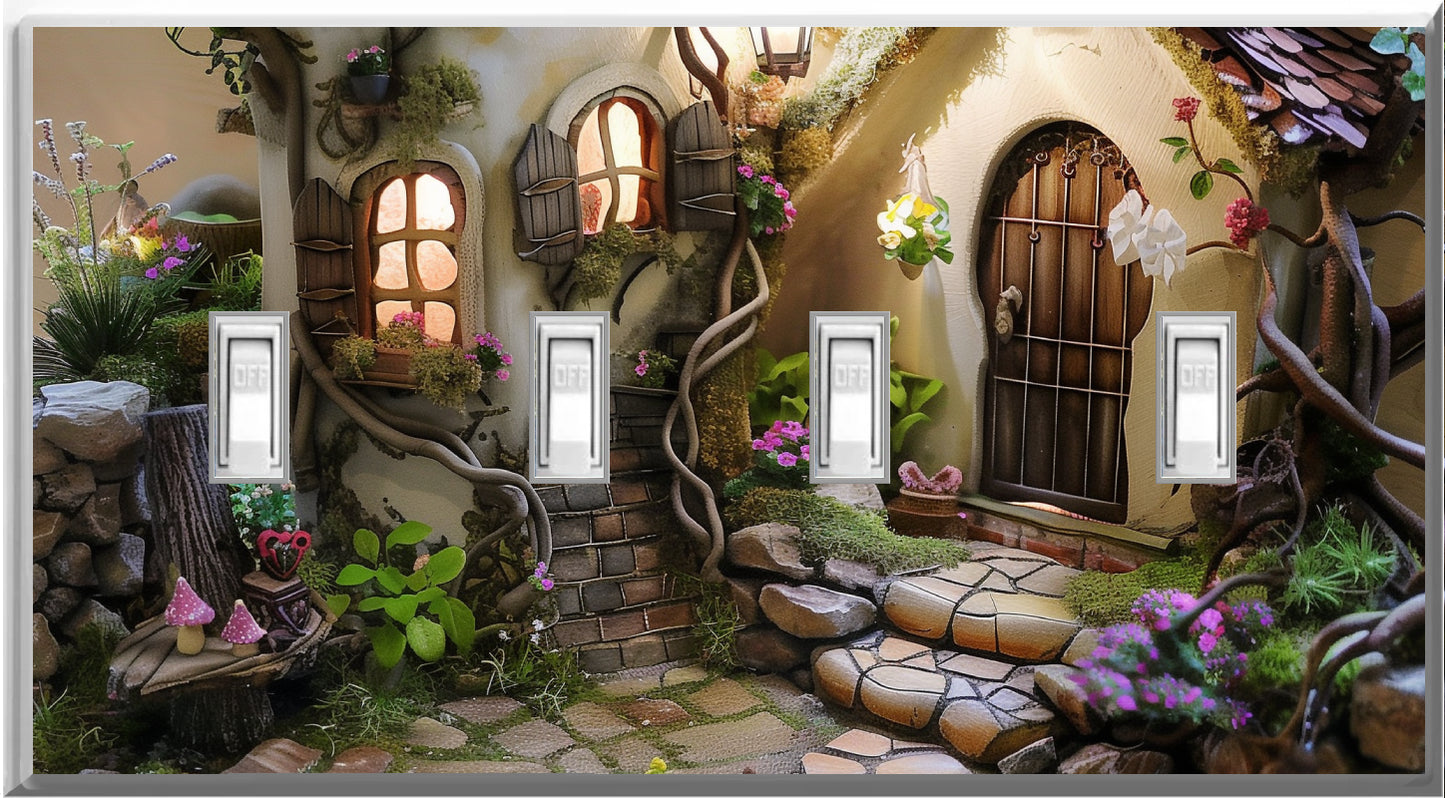 Charming Fairy House - Glow Covers Home Decor Night Light Wall Plate - Delight in the Light and See in the Dark