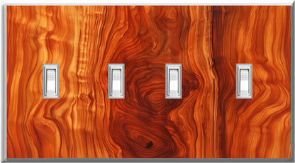 Cherry Wood - Glow Covers Home Decor Night Light Wall Plate - Delight in the Light and See in the Dark