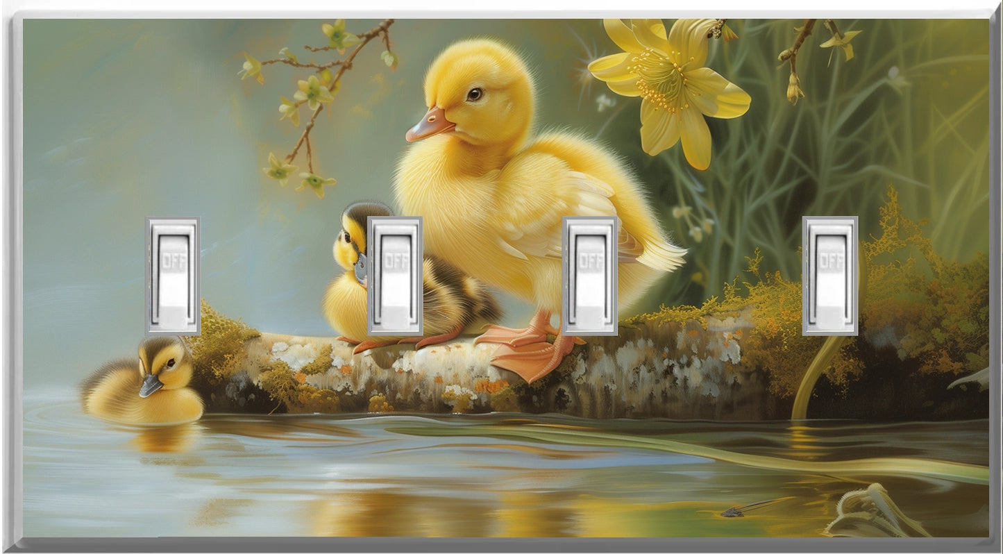 Chick and Duckling - Glow Covers Home Decor Night Light Wall Plate - Delight in the Light and See in the Dark