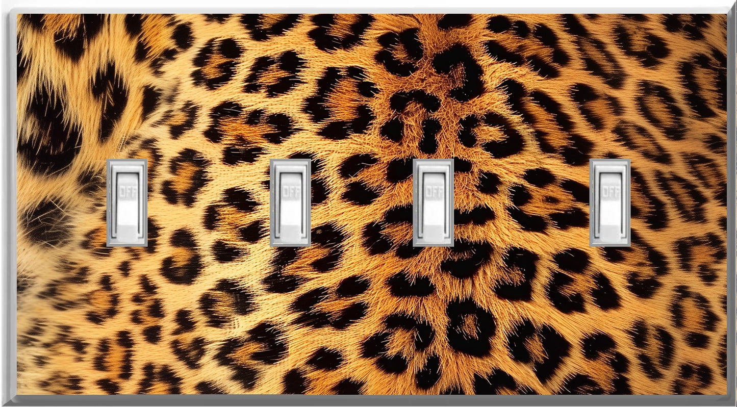 Placa de luz de noche para pared con estampado de leopardo que brilla en la oscuridad para decoración del hogar. Deléitese con la luz y vea en la oscuridad