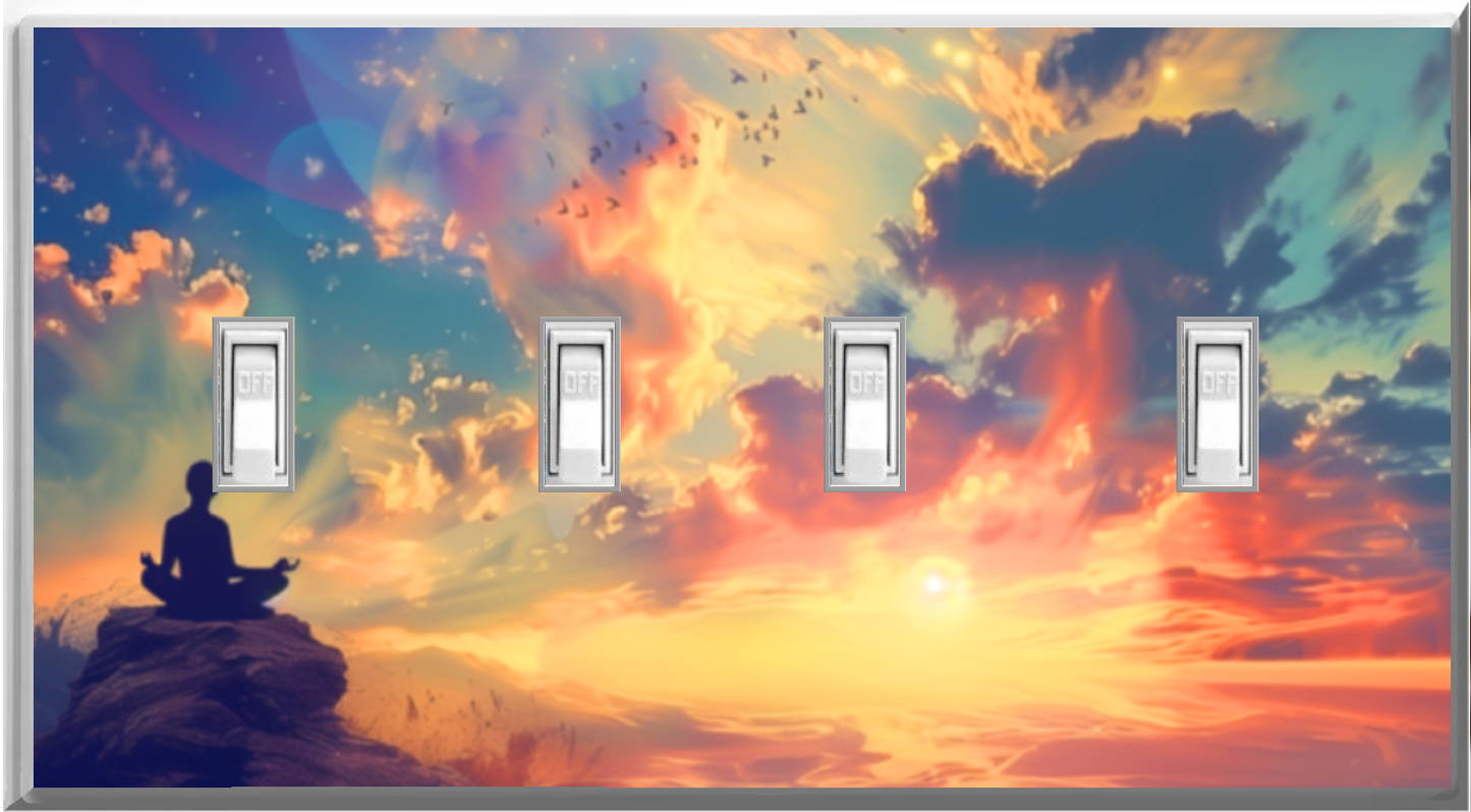 Meditation - Glow Covers Home Decor Night Light Wall Plate - Delight in the Light and See in the Dark