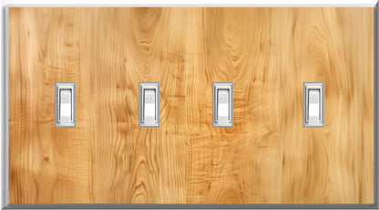 Oak wood design on a Glow Covers Home Decor Night Light Wall Plate - Delight in the Light and See in the Dark