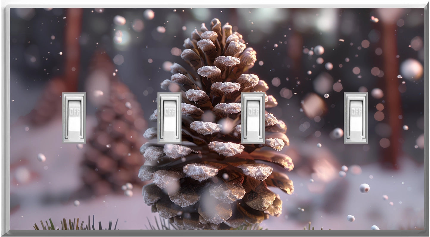 Pinecone Design on a Glow Covers Home Decor Night Light Wall Plate - Delight in the Light and See in the Dark