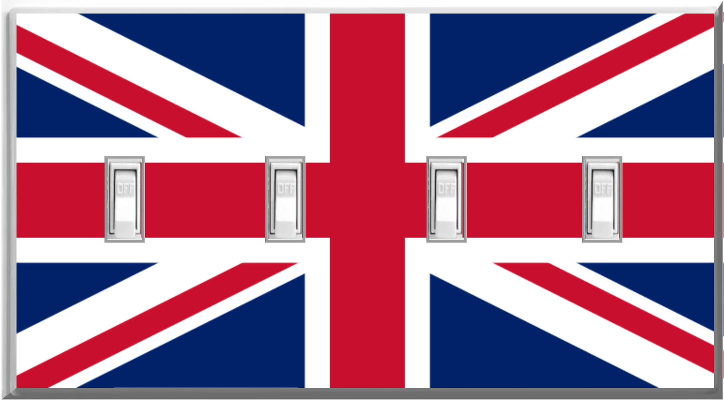 United Kingdom UK Flag Design on a Glow Covers Home Decor Night Light Wall Plate - Delight in the Light and See in the Dark (Copy)