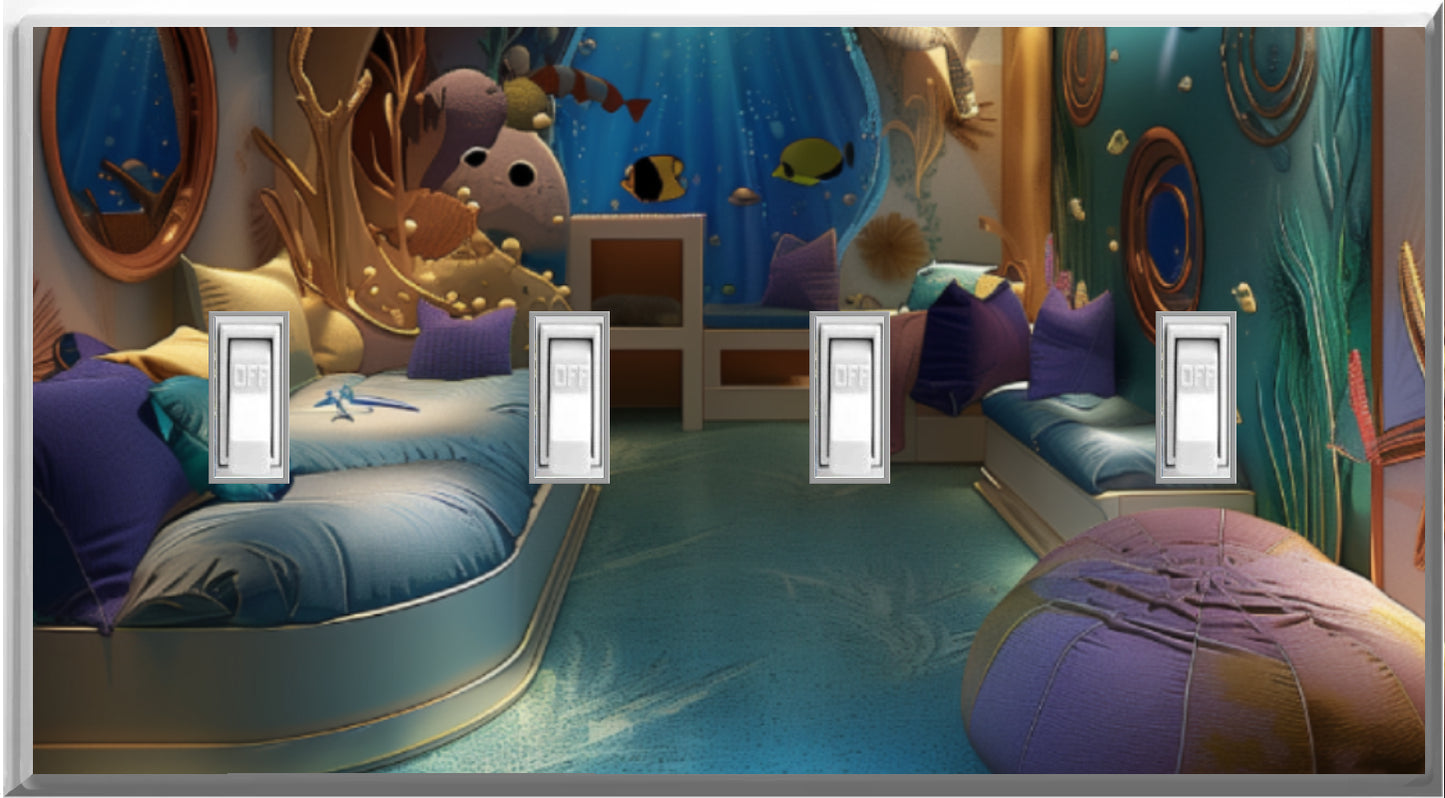 Under the Sea - Glow Covers Home Decor Night Light Wall Plate - Delight in the Light and See in the Dark