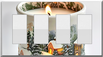 Candle Design on a Glow Covers Home Decor Night Light Wall Plate - Delight in the Light and See in the Dark