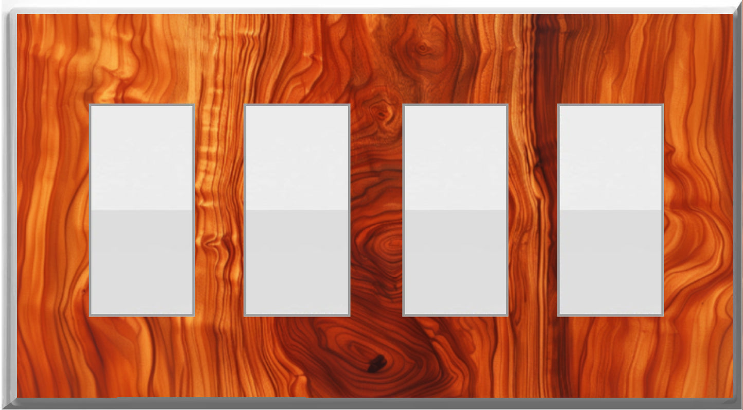 Cherry Wood - Glow Covers Home Decor Night Light Wall Plate - Delight in the Light and See in the Dark