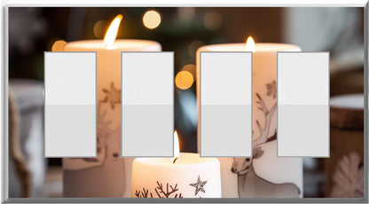 Bougies de Noël - Plaque murale pour veilleuse de décoration d'intérieur Glow Covers - Profitez de la lumière et voyez dans le noir