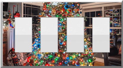 Christmas Tree with LED design on a Glow Covers Home Decor Night Light Wall Plate - Delight in the Light and See in the Dark